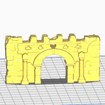 Mô hình tường thành cổng vòm 3D cho Wargaming và Dungeons & Dragons