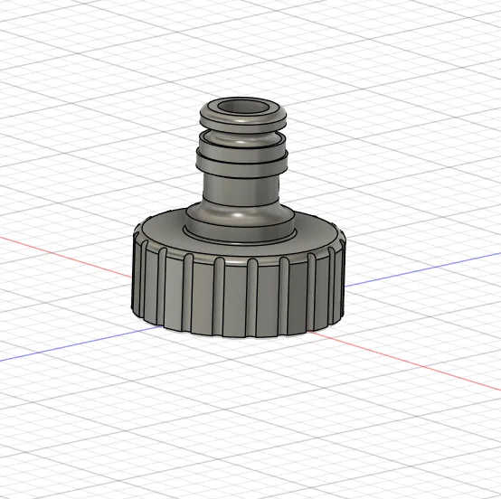 Đầu nối ống nước vườn 3/4" với ren 1" - Image 1
