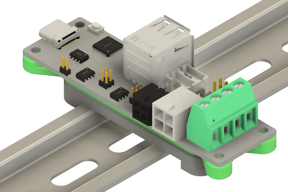 Giá đỡ BTT U2C cho thanh DIN Rail - Image 1