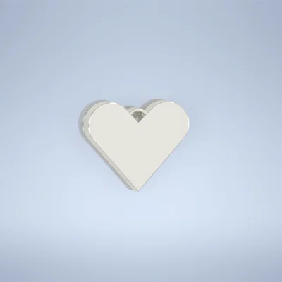 Mẫu in 3D mặt dây chuyền hình trái tim lớn làm quà tặng Valentine