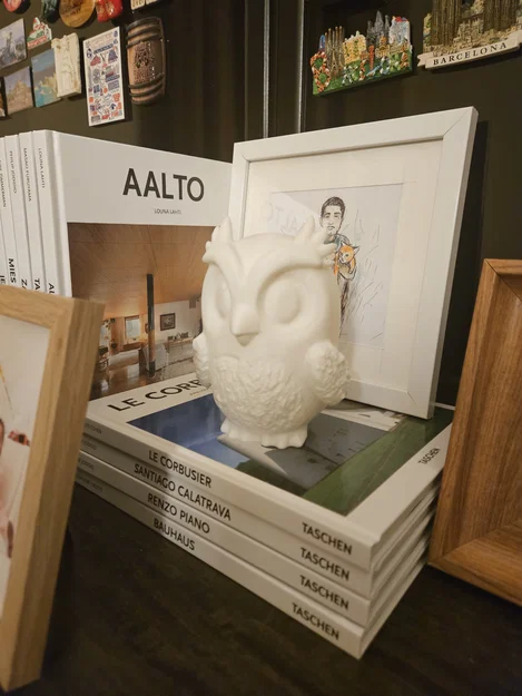 Mẫu in 3D tượng cú mèo (Owl) trang trí bàn học và kệ sách cực xinh - Image 3