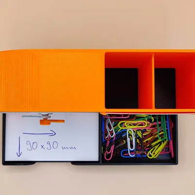 Khay Đựng Đồ Để Bàn Tích Hợp Đồng Hồ và Lịch