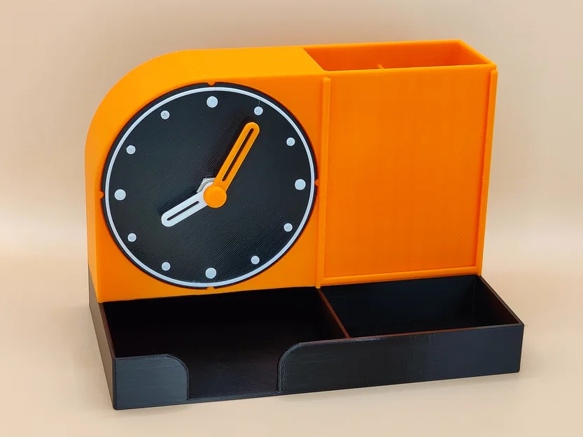 Khay Đựng Đồ Để Bàn Tích Hợp Đồng Hồ và Lịch - Image 4