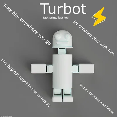 Turbot - Chú robot đồ chơi fidget 3D