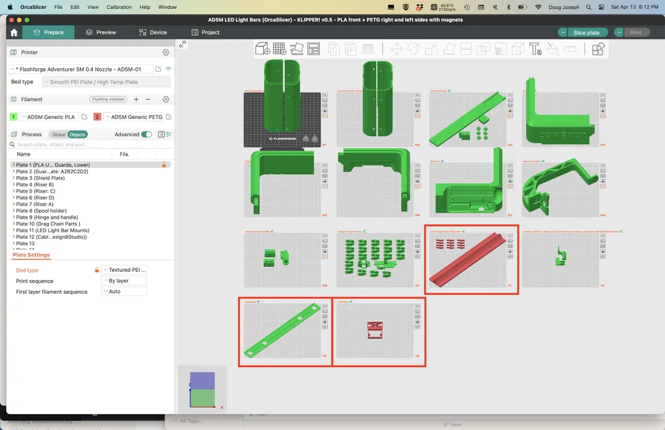 Phụ kiện gắn đèn LED cho Flashforge Adventurer 5M (AD5M) - Hỗ trợ LED 5050 v1.0 - Image 14