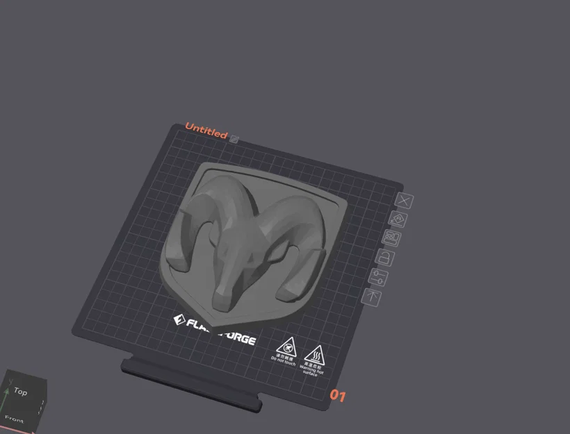 Mô hình 3D biểu tượng Ram (Ram Emblem) cho xe bán tải - Image 1