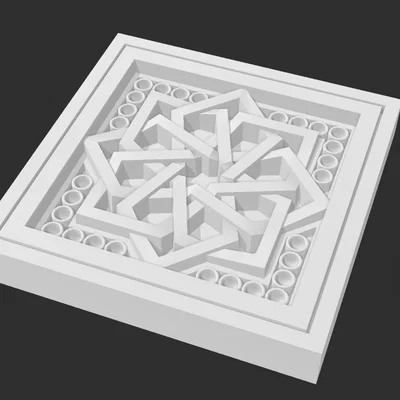 Mẫu trang trí treo tường họa tiết Ả Rập Andalusia độc đáo cho in 3D