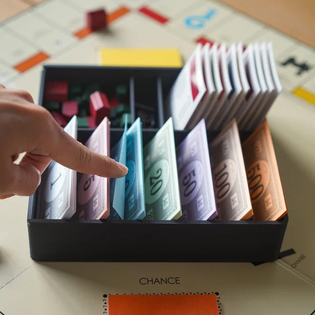 Hộp đựng và khay ngân hàng cho bộ cờ tỷ phú Monopoly - Image 9