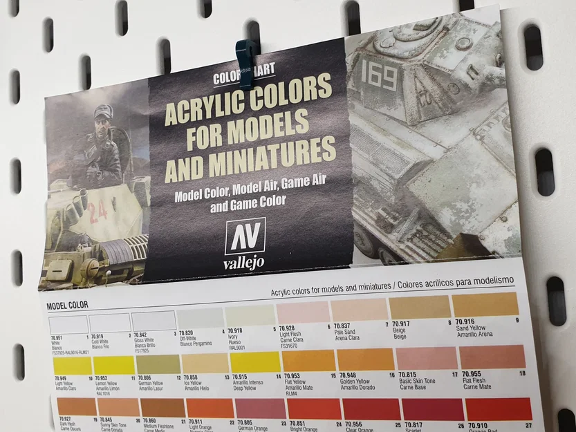 Kẹp treo giấy, ghi chú cho bảng IKEA Skadis - Tự in 3D tại nhà - Image 3