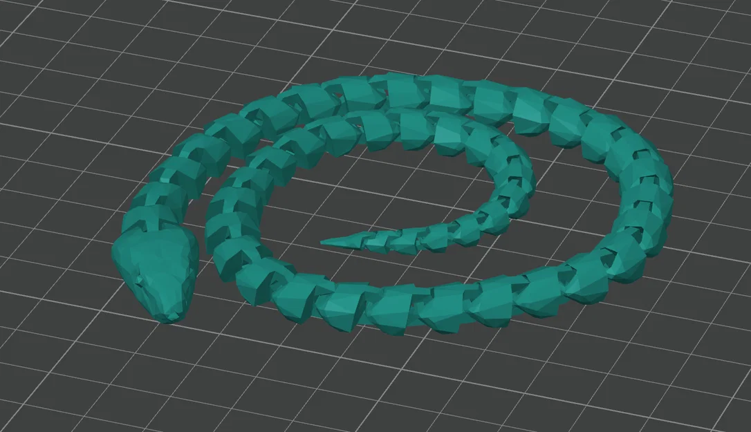 Mô hình rắn Low Poly chuyển động linh hoạt - Tối ưu dễ in - Image 1