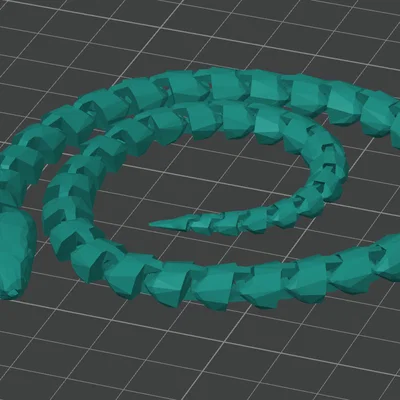 Mô hình rắn Low Poly chuyển động linh hoạt - Tối ưu dễ in