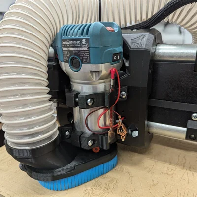 Ngàm gắn máy và chụp hút bụi Makita 701/AutoSpin T1 cho LowRider 4 CNC