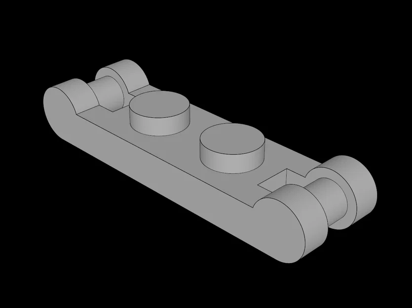 Mảnh ghép Lego 1x2 có tay cầm hai đầu - Phụ kiện in 3D đa năng - Image 1