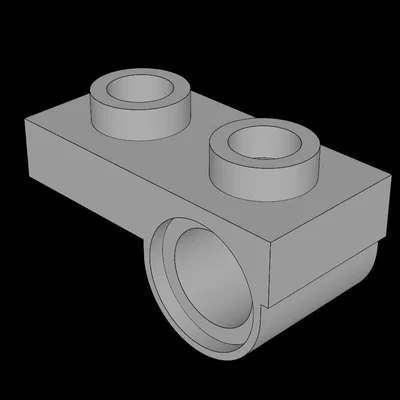 Mảnh ghép Plate 1x2 tương thích Lego có lỗ chốt in 3D