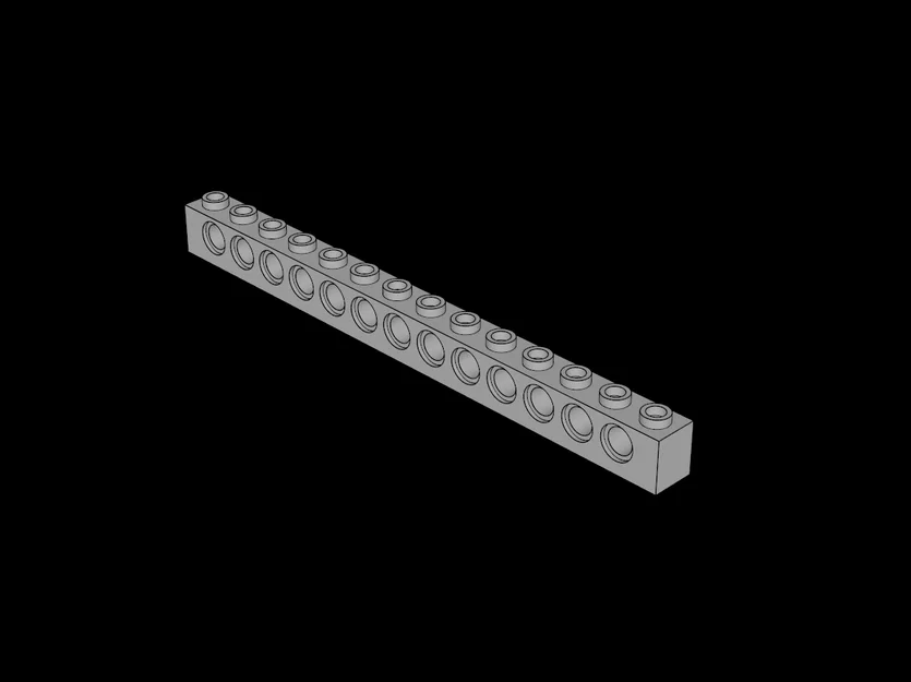 Mô hình gạch nối Technic 1x14 tương thích LEGO in 3D - Image 1