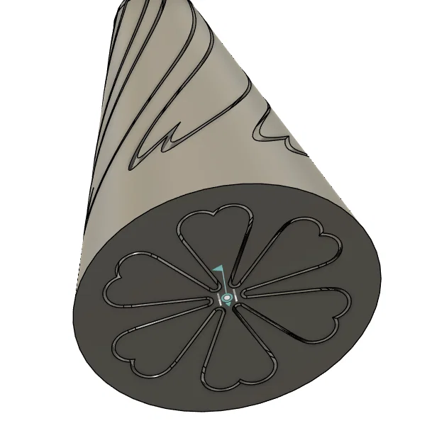 Đồ chơi Fidget hình nón xoắn trái tim (Heart Spiral Fidget Cone) - Image 1