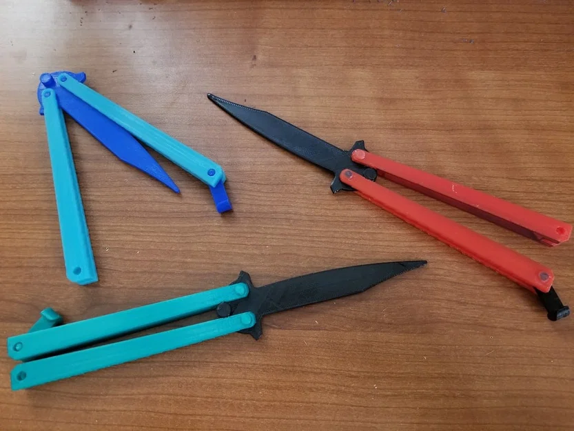 Butterfly Knife Trainer - Mô hình dao bướm tập luyện in 3D - Image 1