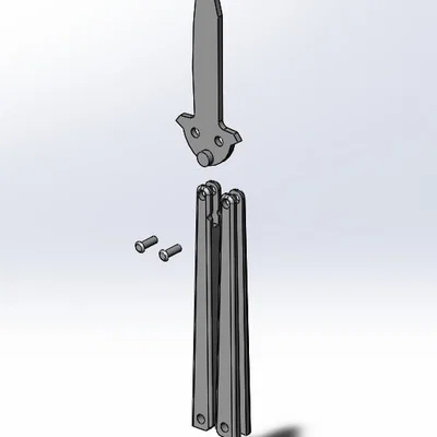 Butterfly Knife Trainer - Mô hình dao bướm tập luyện in 3D