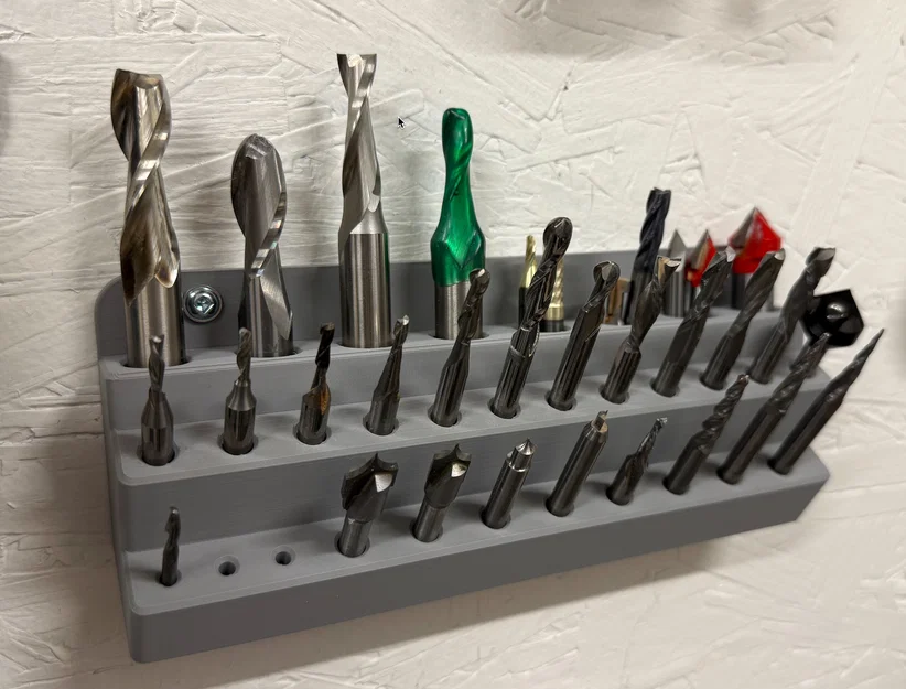 Giá treo tường đựng mũi phay CNC Router Bit Holder - Image 1