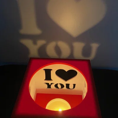 Lồng đèn LED/Nến lãng mạn ngày Valentine với 4 thông điệp