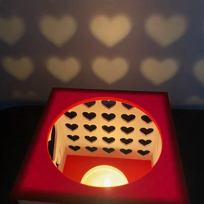 Lồng đèn LED/Nến lãng mạn ngày Valentine với 4 thông điệp