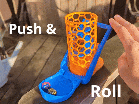 Push & Roll - Tháp phóng xúc xắc tự động - Phong cách Carbon + file .f3d - Image 1