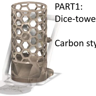 Push & Roll - Tháp phóng xúc xắc tự động - Phong cách Carbon + file .f3d