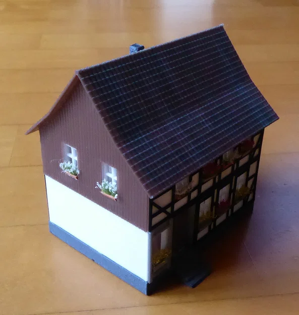 Nhà Fachwerk (Half-timbered house) tỉ lệ H0 - Phiên bản Redesign - Image 3