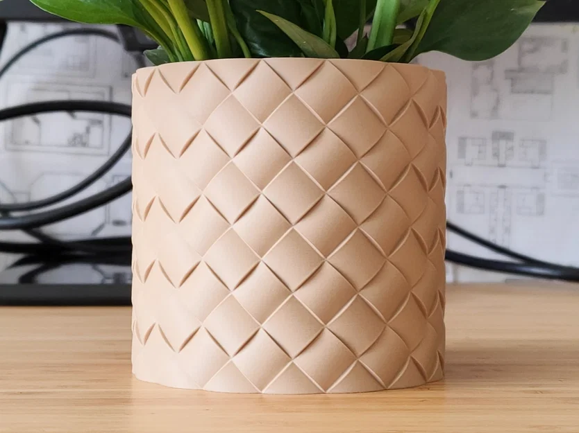 Chậu cây họa tiết đan lát - Thiết kế Vase Mode - Image 1