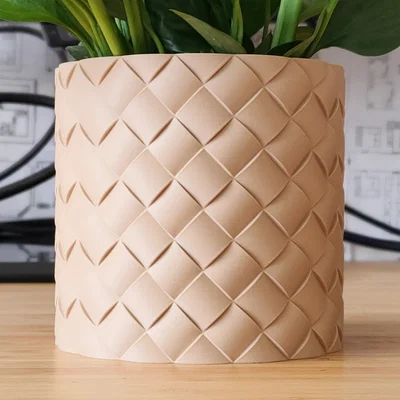 Chậu cây họa tiết đan lát - Thiết kế Vase Mode