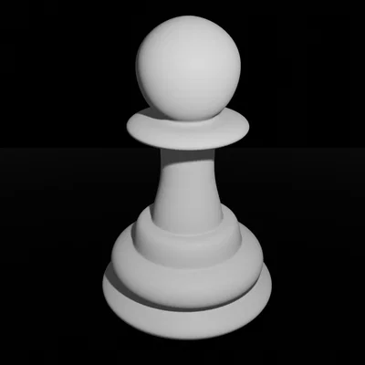 Mô hình 3D quân Tốt trong cờ vua