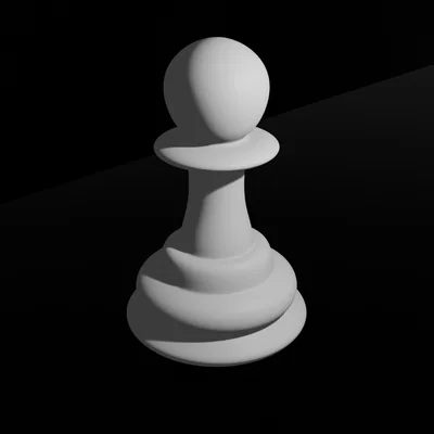 Mô hình 3D quân Tốt trong cờ vua