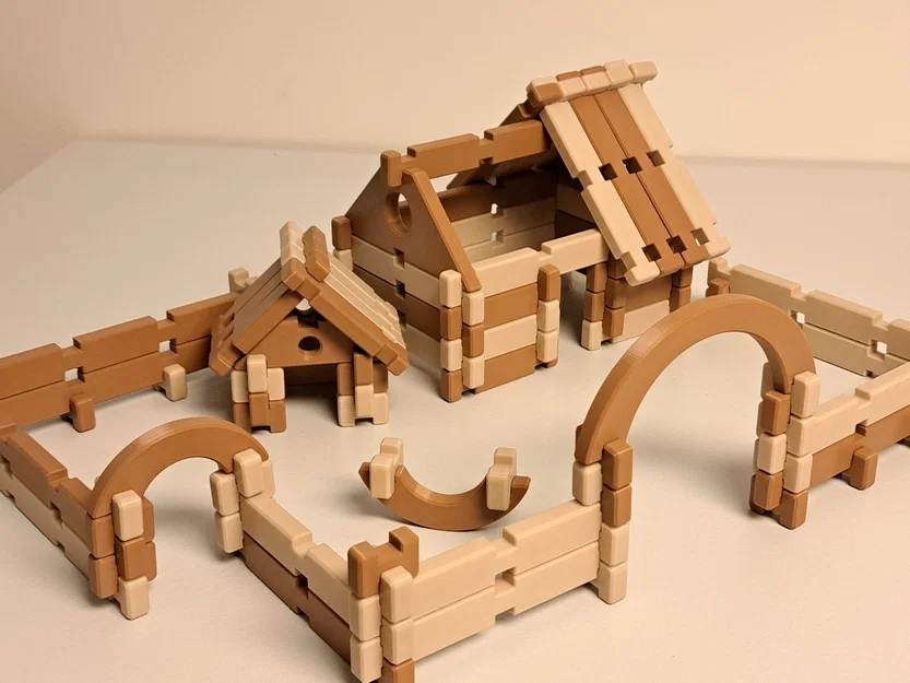 Nhà gỗ mô hình, Đồ chơi lắp ráp, Đồ chơi sáng tạo cho bé - Image 1