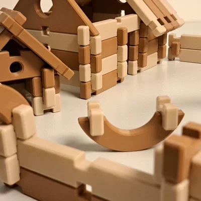 Nhà gỗ mô hình, Đồ chơi lắp ráp, Đồ chơi sáng tạo cho bé