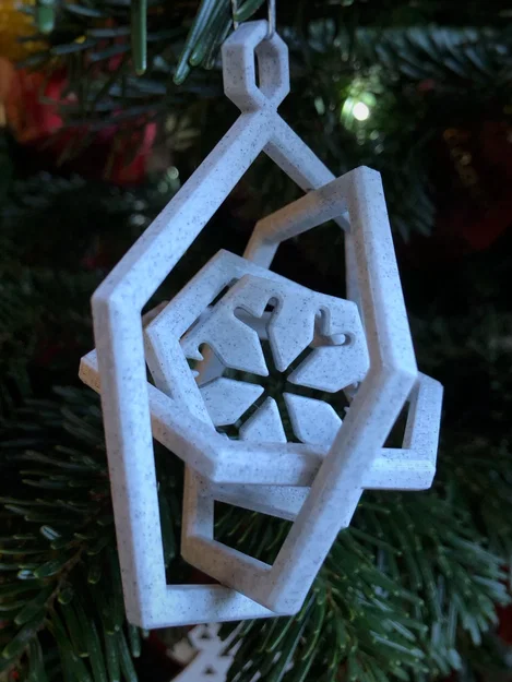 Đồ trang trí cây thông 3D Hexa Gyro dạng xoay đẹp mắt - Image 3