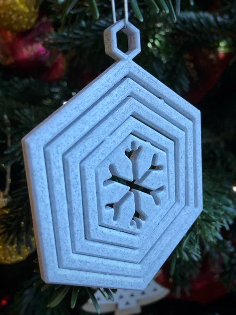 Đồ trang trí cây thông 3D Hexa Gyro dạng xoay đẹp mắt - Image 4