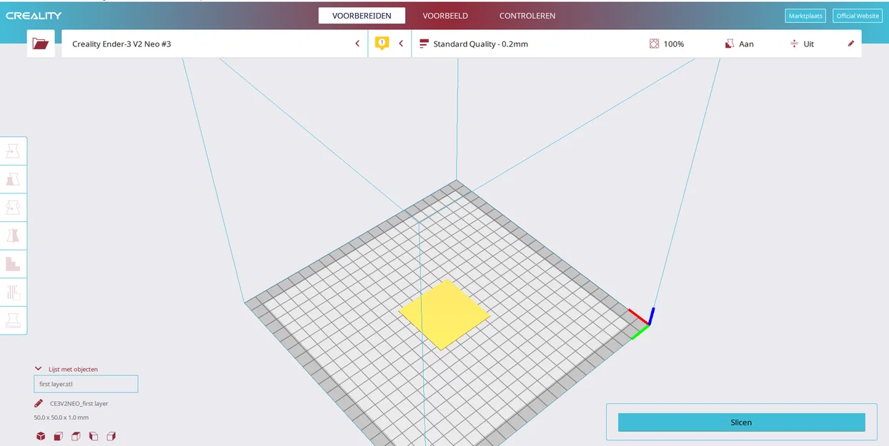 File test lớp in đầu tiên cho máy in 3D - First Layer Test - Image 1