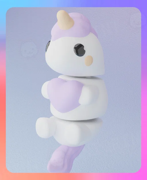 Mô hình Kỳ lân Flexi và Móc khóa Trái tim Valentine - Image 1