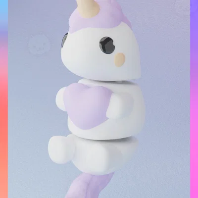 Mô hình Kỳ lân Flexi và Móc khóa Trái tim Valentine