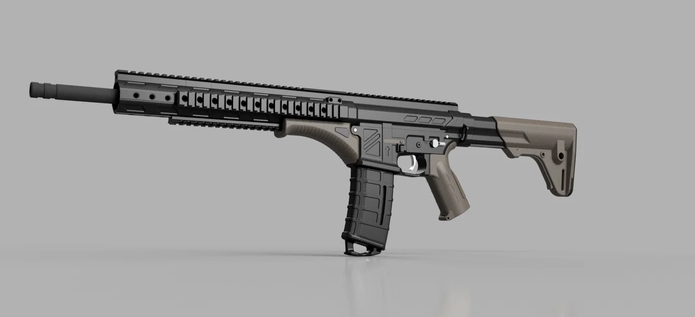 PAAR15 V4 / Mô hình AR15 in 3D / Bộ body kit cho Airsoft M4 AEG - Image 2