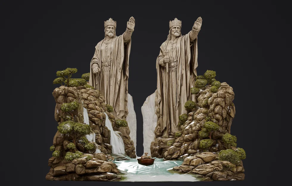 Tượng mô hình Argonath Chúa Tể Những Chiếc Nhẫn Gondor - Image 1