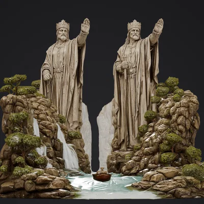 Tượng mô hình Argonath Chúa Tể Những Chiếc Nhẫn Gondor
