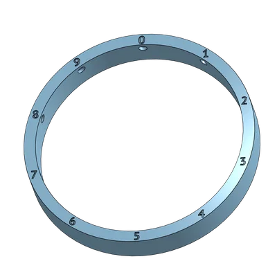 Mô hình ổ khóa xoay 3D (Lockbox Rotating Dial) - Thiết kế thử nghiệm