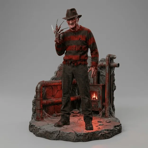 Mô hình 3D Freddy Krueger chi tiết cho fan dòng phim kinh dị - Image 1