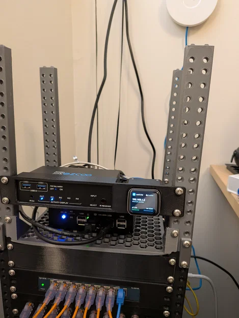 Khung gắn Rack 10 inch cho JetKVM + Bộ chuyển đổi EZCOO KVM hỗ trợ phím tắt - Image 2