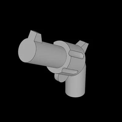 Mô hình súng lục Revolver in 3D tương thích với LEGO minifig