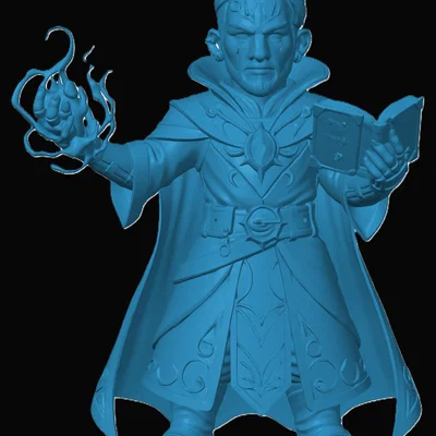 Mô hình Halfling Warlock cho game nhập vai