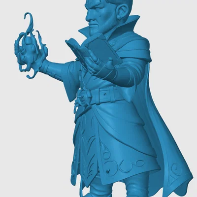 Mô hình Halfling Warlock cho game nhập vai