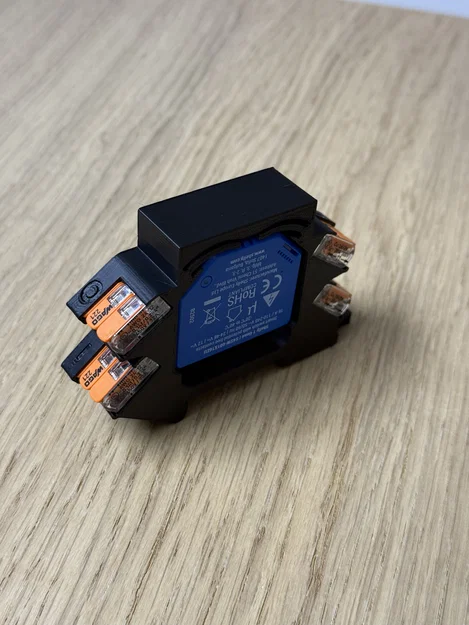 Đế gắn DIN Rail cho Shelly 1 Gen 4 hỗ trợ đầu nối Wago 221 - Image 2