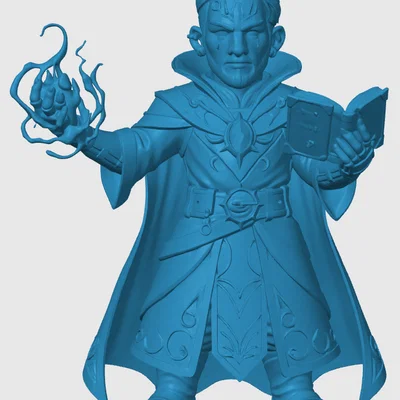 Mô hình Halfling Warlock cho game nhập vai